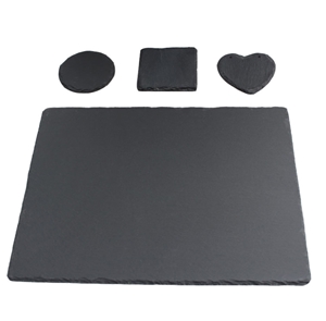 Black Natural Slate Stone Serving Plate