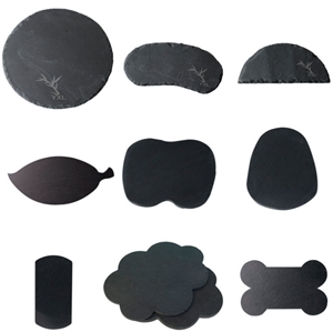 Black Natural Slate Stone Serving Plate
