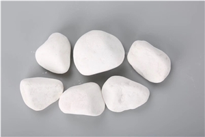 Landscaping Cheap Natural Stone Snow White Pebble Stone