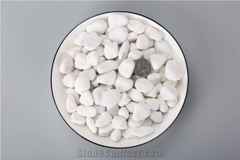 Landscaping Cheap Natural Stone Snow White Pebble Stone