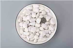 Landscaping Cheap Natural Stone Snow White Pebble Stone