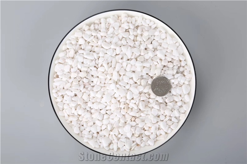 Landscaping Cheap Natural Stone Snow White Pebble Stone