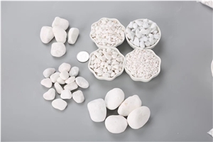 Landscaping Cheap Natural Stone Snow White Pebble Stone