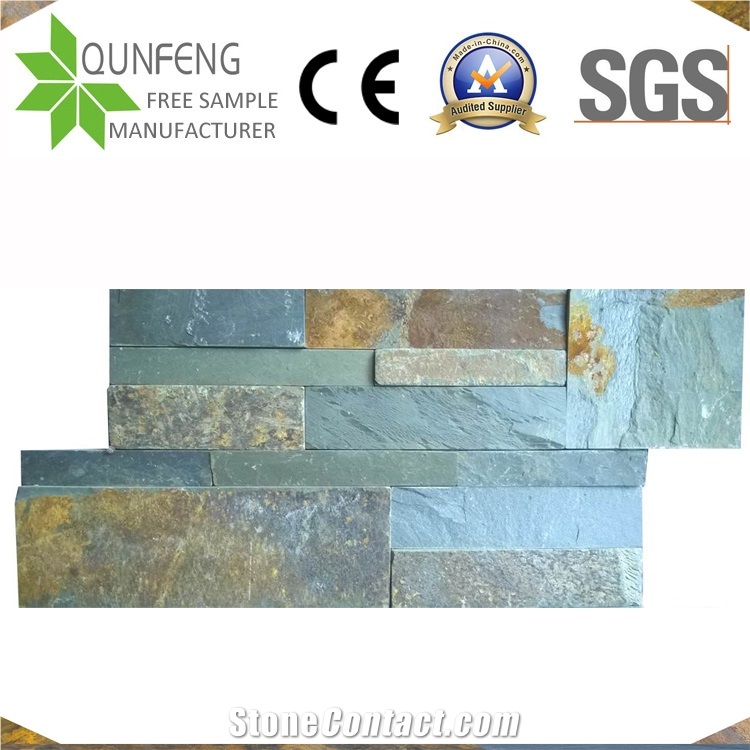 China 18*35CM Rusty/Multicolor Split Slate Ledgestone Panels