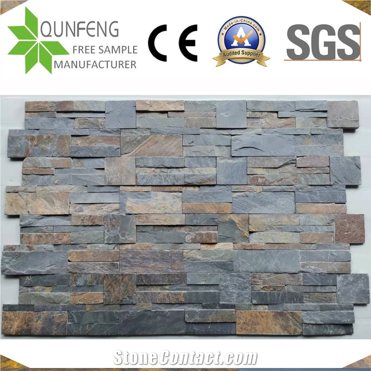 China 18*35CM Rusty/Multicolor Split Slate Ledgestone Panels