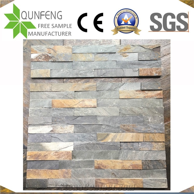 China Natural Rusty/Multicolor Stone Slate Wall Panel Veneer