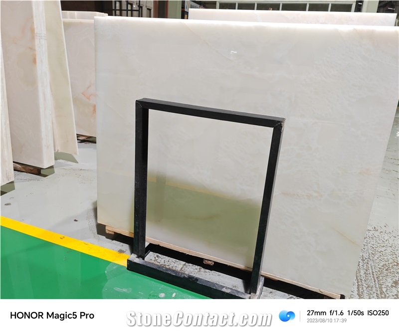 Afghan White Ice Jade Onyx Big Slab