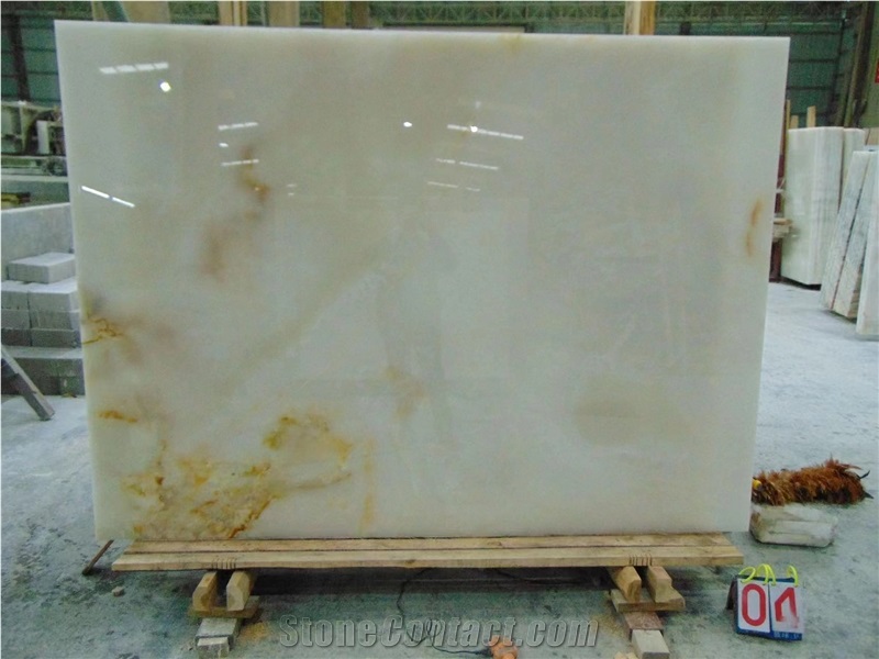 Afghan White Ice Jade Onyx Slab