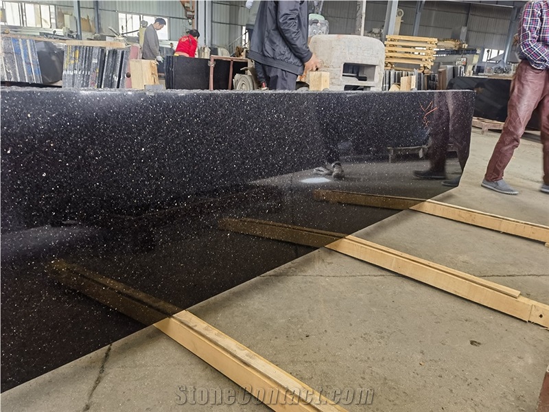 Black Galaxy Granite Slab