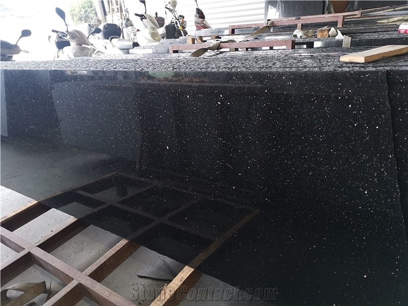 Black Galaxy Granite Slab