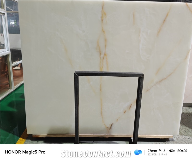 Hot Sale Afghan White Ice Jade Onyx Slab