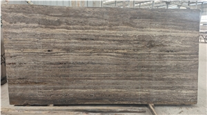 Silver Grey Travertine Polished Filled And Unfilled