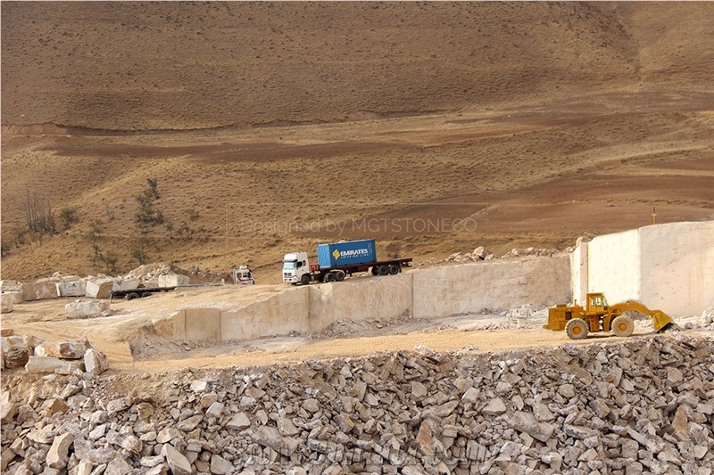 Marjan Silver Travertine Quarry