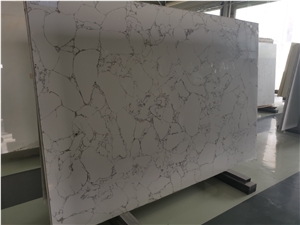 Artificial Checkered Gold Ash Engineered Stone Slabs