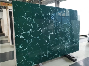 Artificial India Green Quartz Slabs