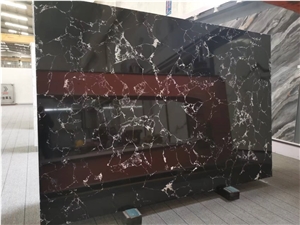 Artificial  Napoleon Black Engineered Marble Stone Slabs