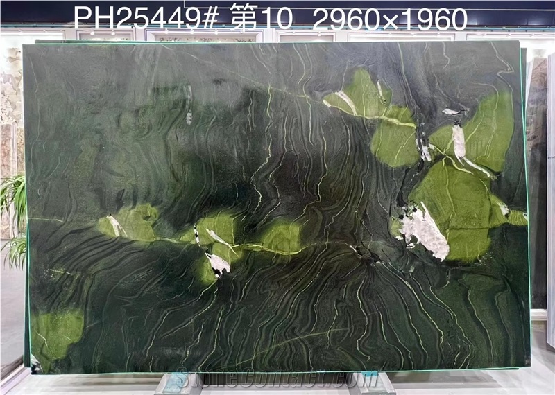 Brazil Avocado Green Quartzite Polished Slabs