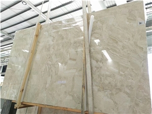 Capuccino Cream Beige Polished Marble Slab