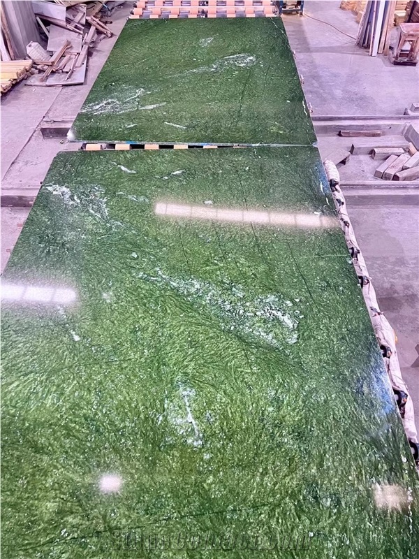 China Verde Ming Green Marble Decorative Slab