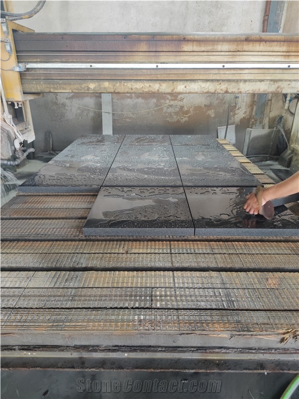 India Black Star Galaxy Polished Slabs Factory