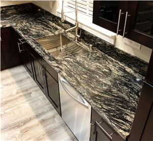 Polished Blue Barracuda Granite Slabs