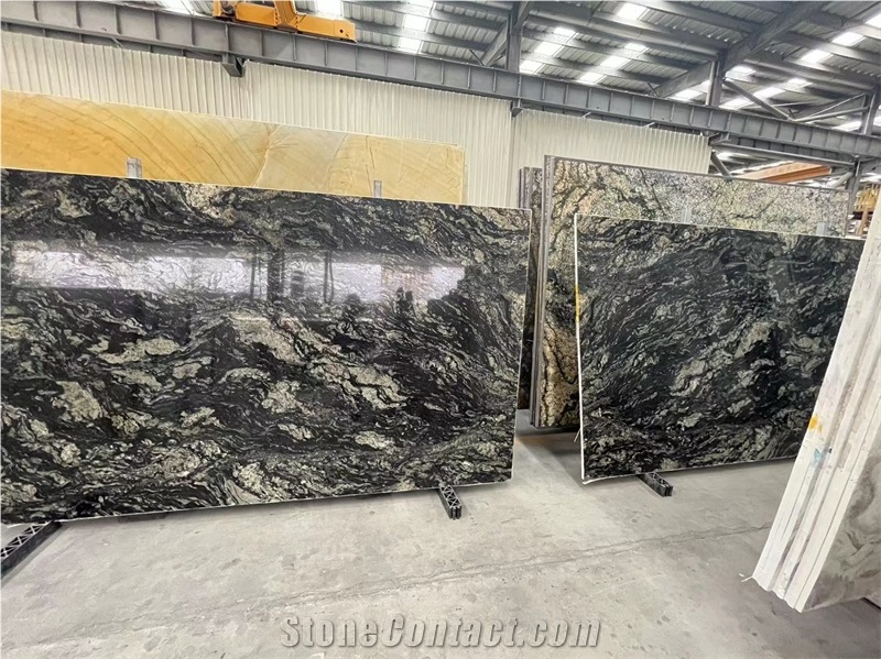 Polished Blue Barracuda Granite Slabs