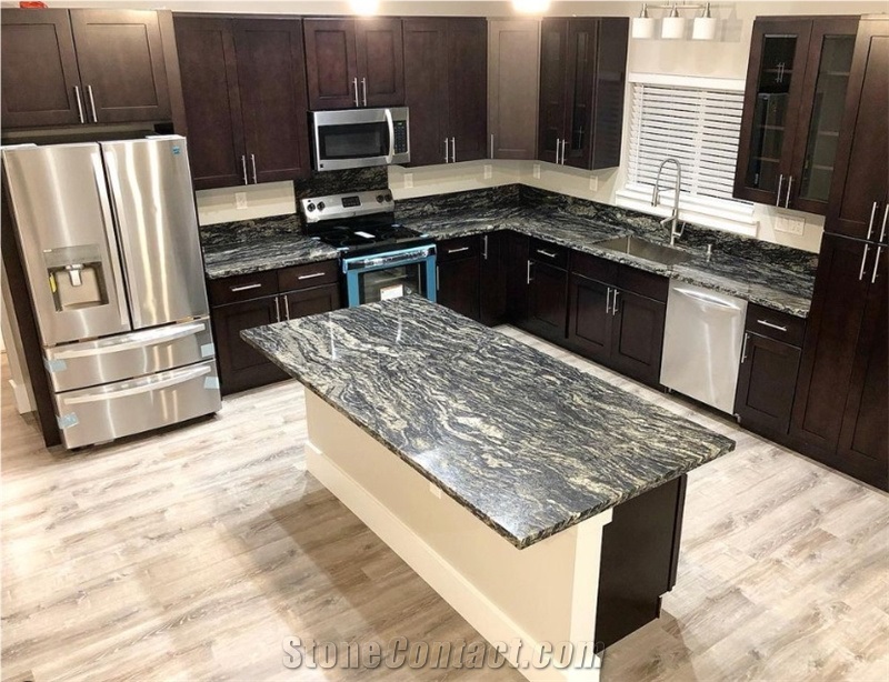 Polished Blue Barracuda Granite Slabs