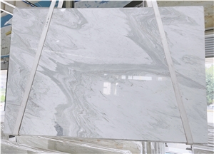 Volakas Wavy White Marble Slab Tiles