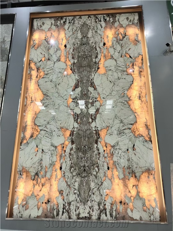 Brazil Branco Alpinus Granite White Golden Peacock Slab Tile