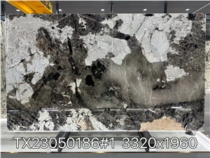 Brazil Pandora White Granite Turn Light Bookmatched Slab