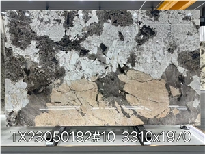 Brazil Pandora White Granite Turn Light Bookmatched Slab