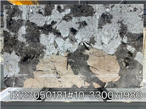 Brazil Pandora White Granite Turn Light Bookmatched Slab