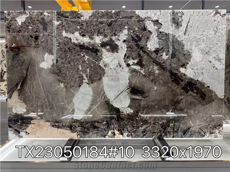 Brazil Pandora White Granite Turn Light Bookmatched Slab