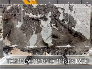 Brazil Pandora White Granite Turn Light Bookmatched Slab