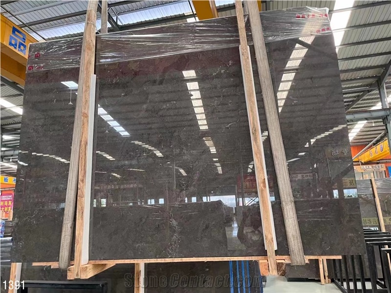 Milly Grey Marble Fossil Gray Slab Tile