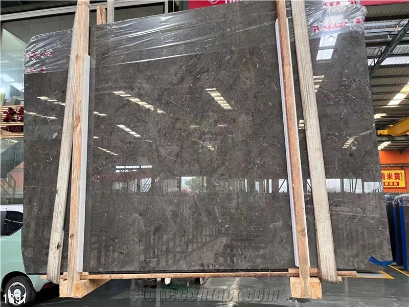 Milly Grey Marble Fossil Gray Slab Tile
