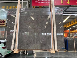 Milly Grey Marble Fossil Gray Slab Tile