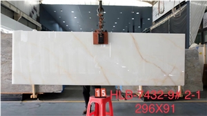 Glossy White Onyx With Red Veins Natural Onyx Slabs