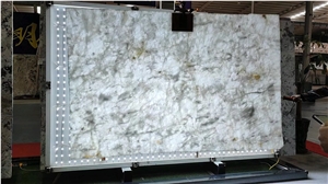 GOLDTOP High Transmission White Crystal Quartzite Slabs