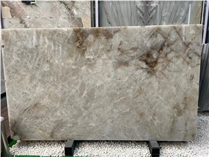 GOLDTOP High Transmission White Crystal Quartzite Slabs