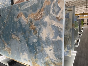 Goldtop Luxury Stone Blue Onyx Slabs