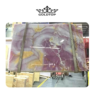 GOLDTOP Natural High Transmission Purple Onyx Slabs