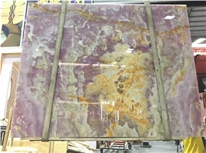 GOLDTOP Natural High Transmission Purple Onyx Slabs