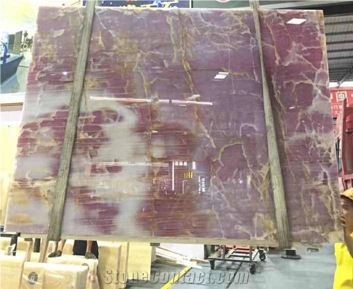 GOLDTOP Natural High Transmission Purple Onyx Slabs