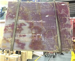 GOLDTOP Natural High Transmission Purple Onyx Slabs