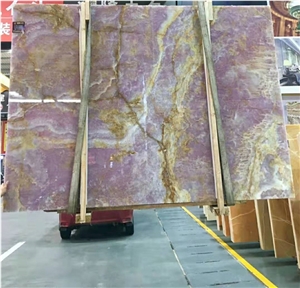 GOLDTOP Natural High Transmission Purple Onyx Slabs