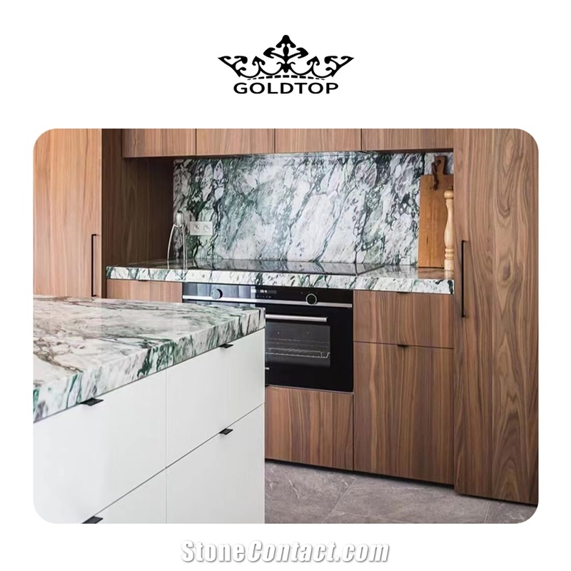 GOLDTOP OEM/ODM Fior Di Pesco Apuano Italy Marble Stone Stairs, Steps