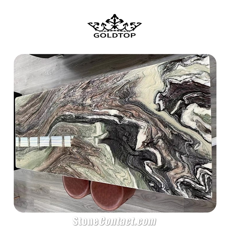 Luxury Ltaly Kinawa Violet Marble Slab For Background Wall