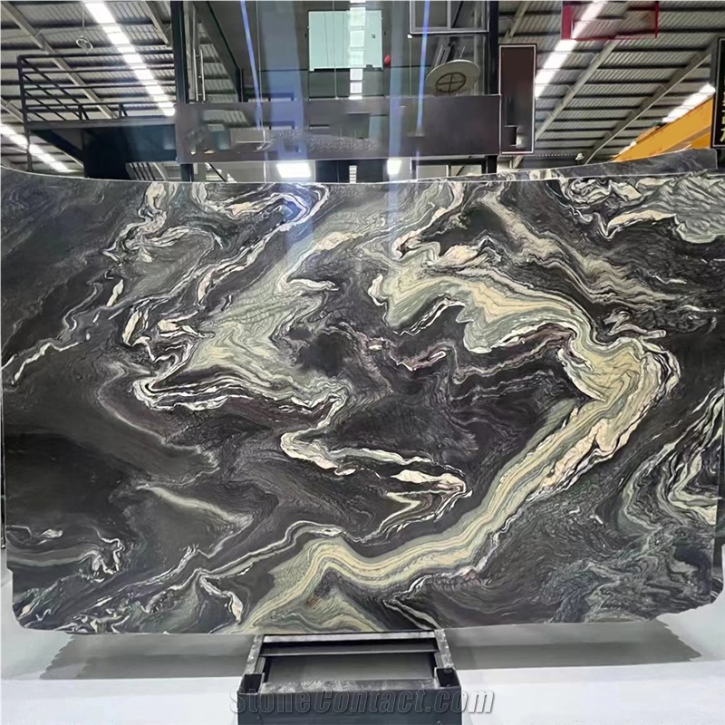 Luxury Ltaly Kinawa Violet Marble Slab For Background Wall