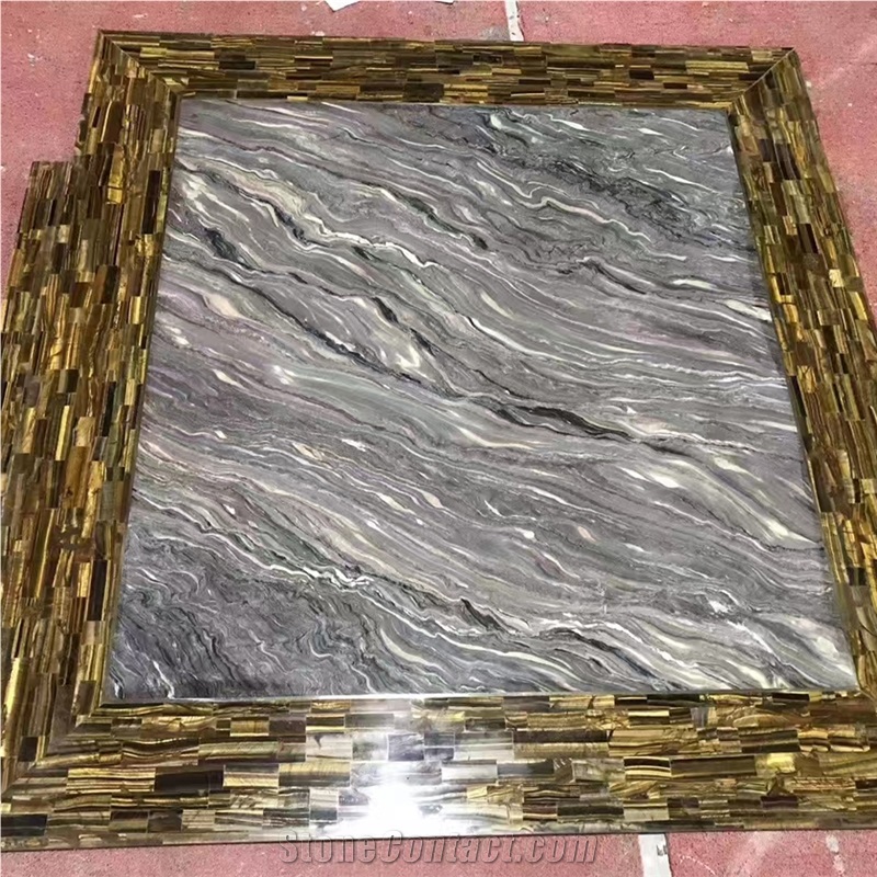 Luxury Ltaly Kinawa Violet Marble Slab For Background Wall
